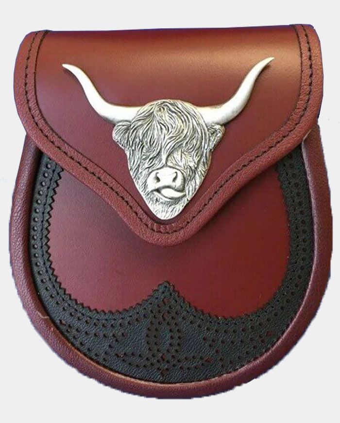 Saddle Cow Oxblood Leather Sporran
