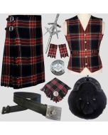 Black Stewart Tartan Kilt Best Deal