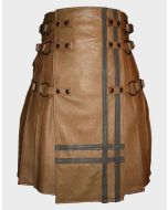 Gladiator Brown Leather Utility Kilt