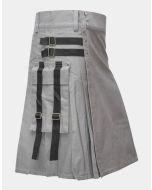 Grey Charm Casual Utility Kilt For Men