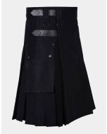 Lautreamont Men Black Utility Kilt
