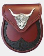 Saddle Cow Oxblood Leather Sporran

