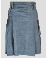 Sky Blue Denim Kilt