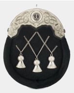 Sporran Full Dress Clan Crest Cross Chain Tassels Sporran