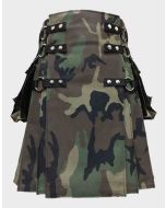 Woodland Camouflage Army Kilt for Men