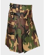 Woodland Camouflage Army Utility Kilt
