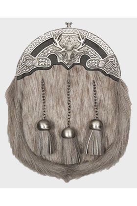 3D Stag Sealskin Sporran
