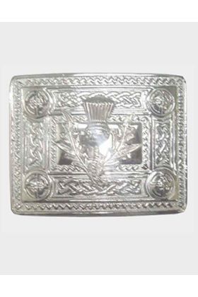 Antique Design Chrome Kilt Buckle