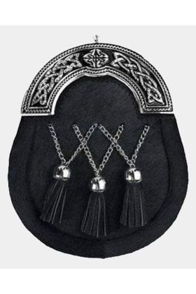 Black Enamel Calfskin Full Dress Sporran