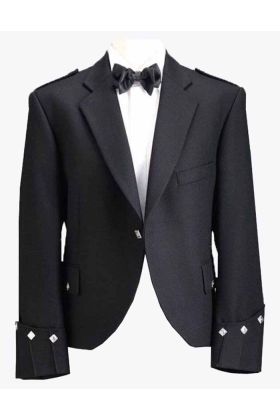 Black Argyl Jacket And Vest