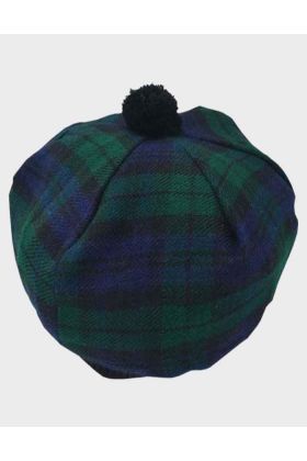 Black Watch Tartan Wool Tammy Hat