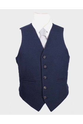 Braemar Blue Wool Tweed Argyle Jacket and Vest