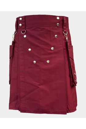 Burgundy Uitilty Kilt