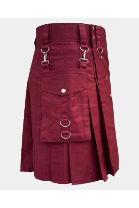 Burgundy Uitilty Kilt