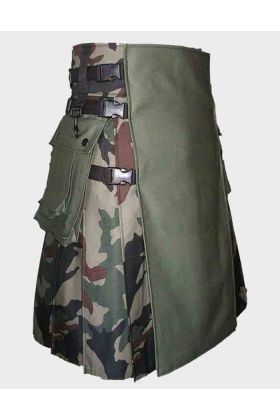 Camouflage Hybrid Utility Kilt for Men