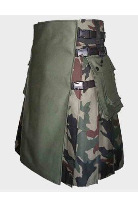 Camouflage Hybrid Utility Kilt for Men