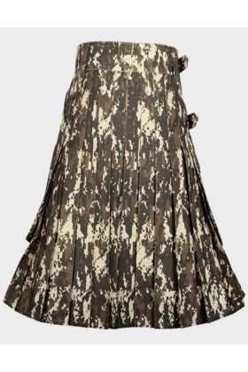 Digital Camouflage Gothic Utility Kilt for Men