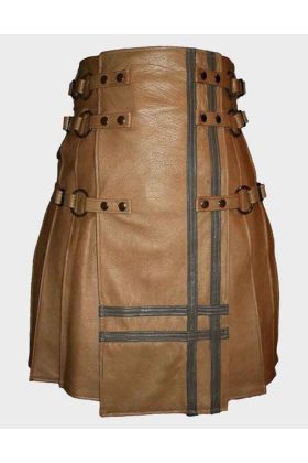 Gladiator Brown Leather Utility Kilt
