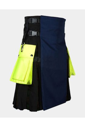 Gray And Black Hybrid Utility Kilt
