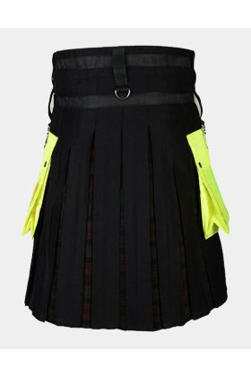 Gray And Black Hybrid Utility Kilt
