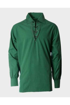 Green Jacobite Ghillie Kilt Shirt