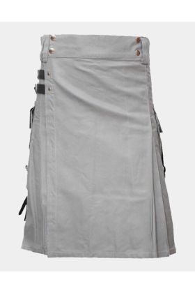 Grey Charm Casual Utility Kilt For Men