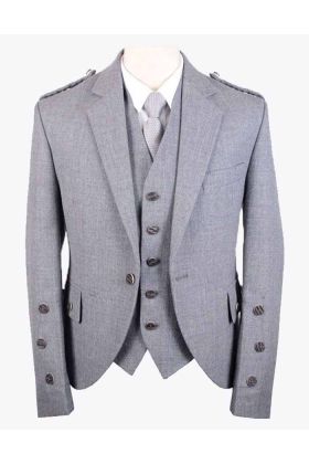 Grey Argyll Tweed Jacket And Vest 