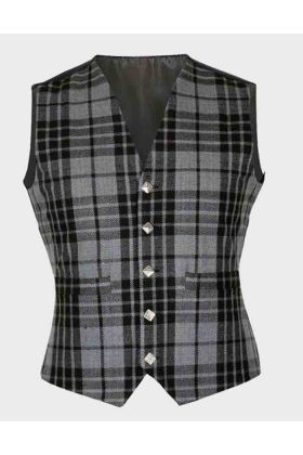 Grey Hamilton Tartan Vest