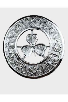 Irish Shamrock Fly Plaid Brooch