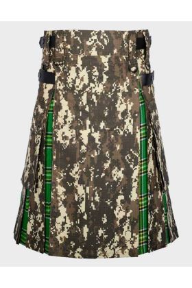 Irish Tartan & Digital Camo Hybrid Utility Kilt