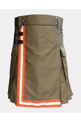Khaki Firefighter Utility Kilt For Sale