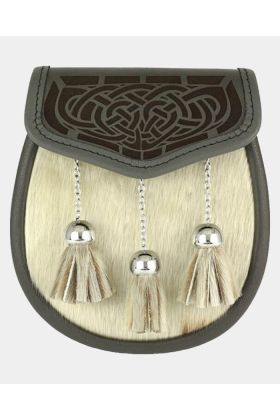 Laser Etched Calf Skin Sporran
