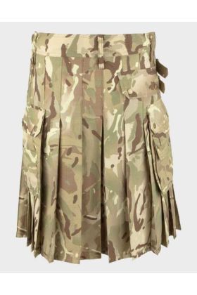 Multi Camouflage Utility Kilt for Men