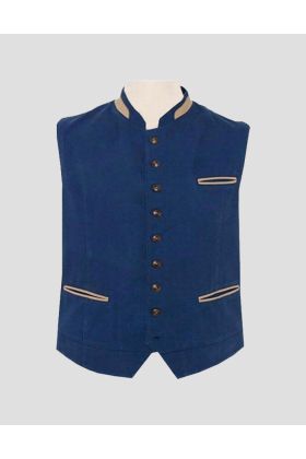Navy Blue Austrian Tirol Waistcoat
