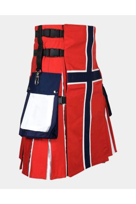 Norwegian Flag Hybrid Utility Kilt