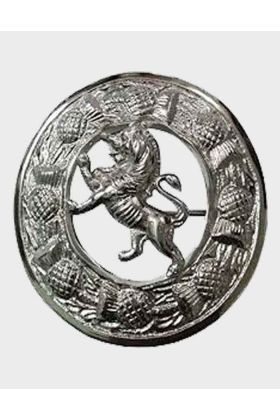 Rampant Lion Fly Plaid Brooch
