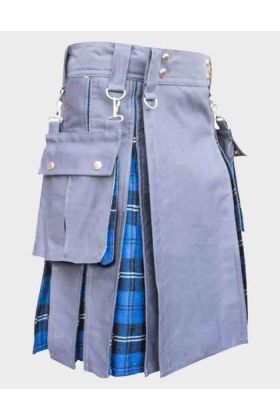 Ramsay Blue Tartan Utility Kilt