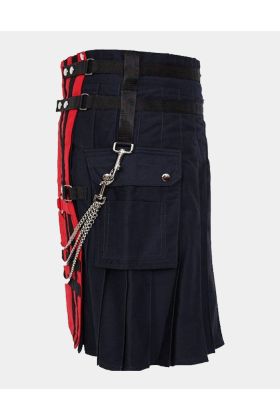 Red And Black Deluxe Utility Fashion kilt
