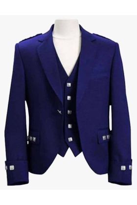 Royal Blue Argyll Jacket And Vest