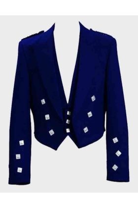 Royal Blue Prince Charlie Jacket and Waistcoat