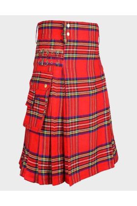 ROYAL STEWART TARTAN KILT IN UTILITY STYLE