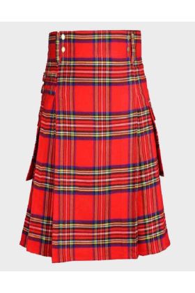 ROYAL STEWART TARTAN KILT IN UTILITY STYLE