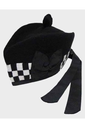 Scottish Black Diced Hat