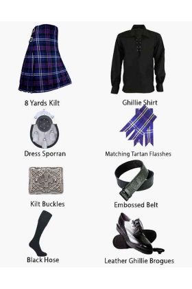 Scottish Wedding Prince Charlie Kilt Outfit Set