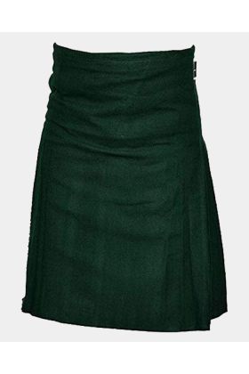 Solid Green Plain Tartan Kilt
