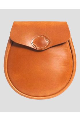 Tan Leather Sporrans With free Chain Belt