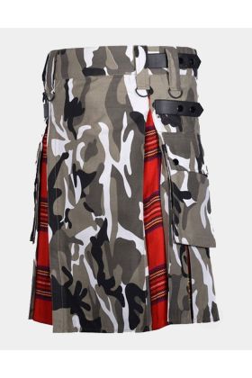 Urban Camouflage Hybrid Kilt Royal Stewart Tartan