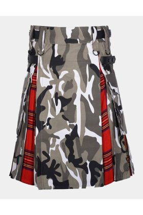 Urban Camouflage Hybrid Kilt Royal Stewart Tartan