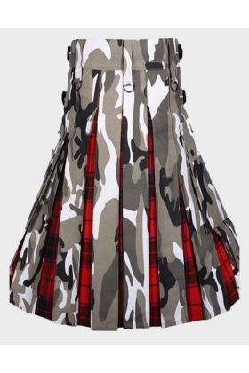 Urban Camouflage Hybrid Utility Kilt Royal Stewart Tartan
