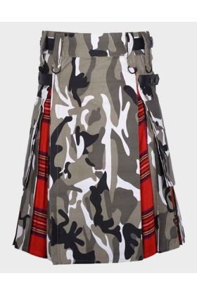 Urban Camouflage Hybrid Utility Kilt Royal Stewart Tartan